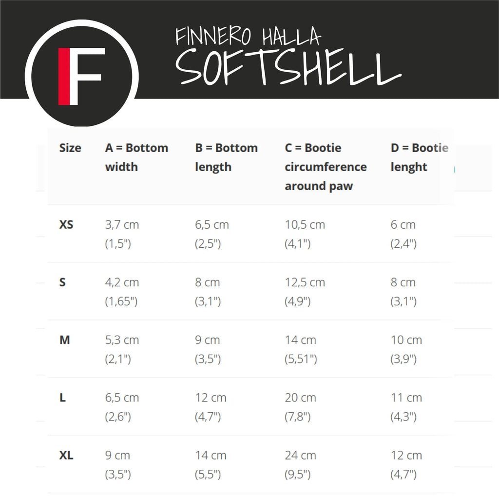 BOTTINES POUR CHIEN SOFTSHELL - FINNERO - HALLA